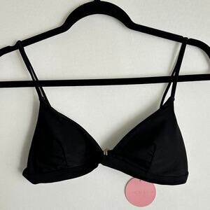 NWT Sanori Swim Small Black Triangle Clasp Back Bikini Top‎ ONLY